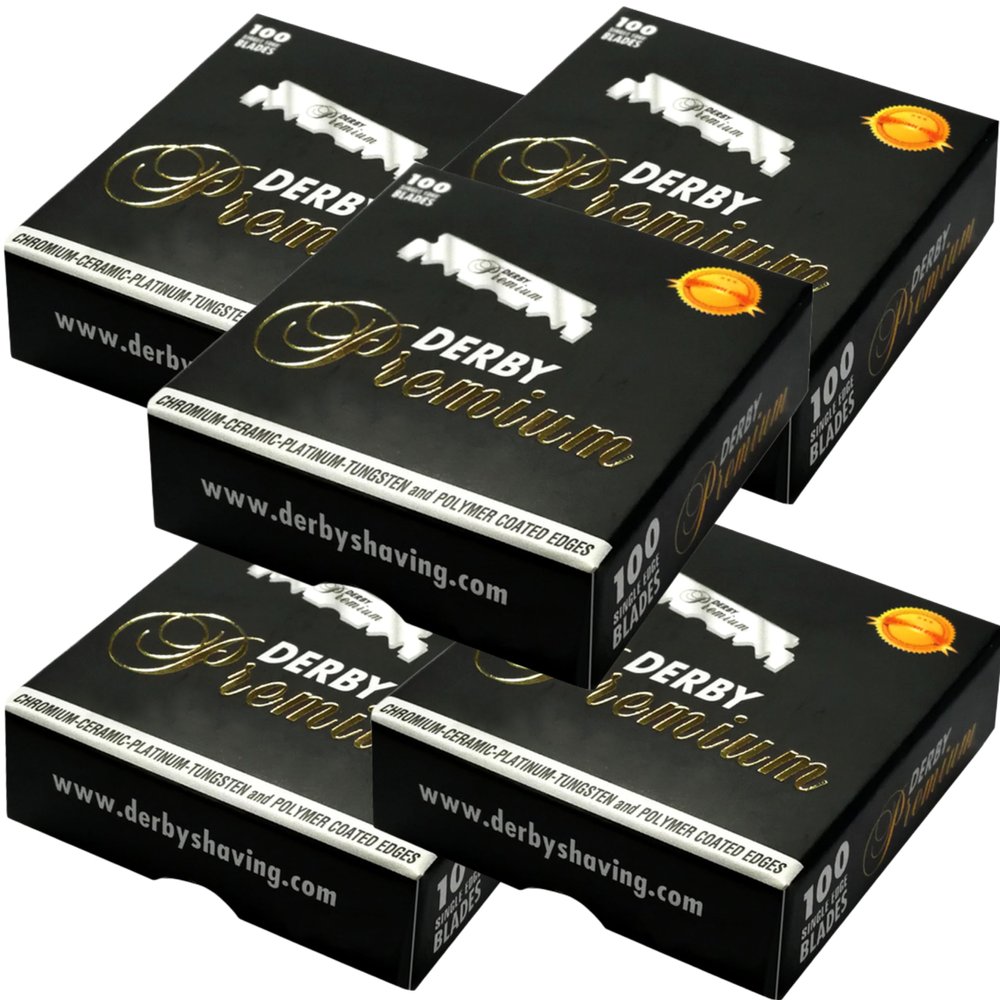 Derby Premium Single Edge Razor Blades for straight razor (500)