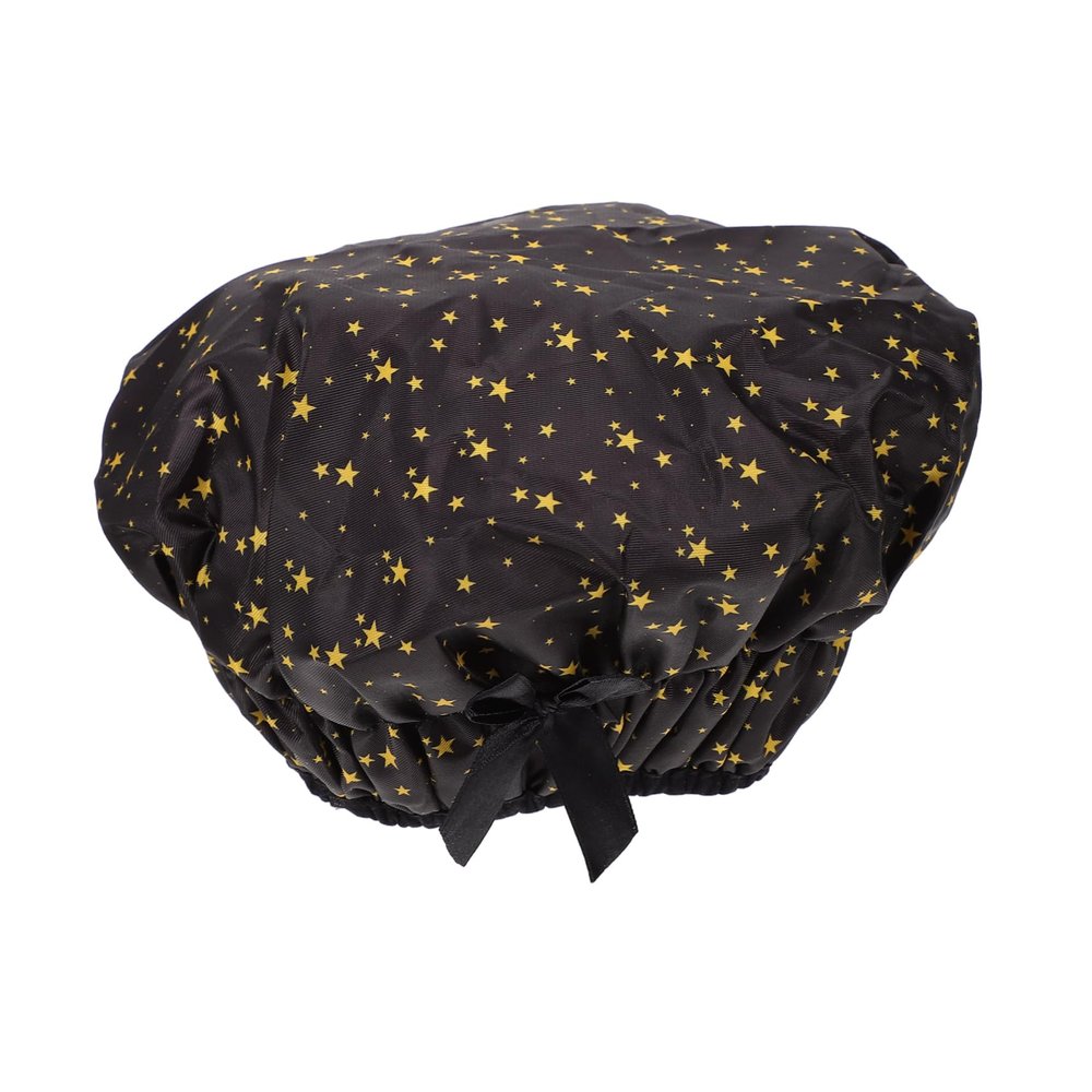 Beatifufu Double Shower Cap for Women Reusable Sleep Hat Hair Wrap Protects Hair While Cleaning Washing Face Doing Housework for Spa Salon and Home Use