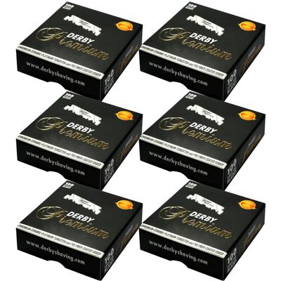 Derby Premium Single Edge Razor Blades for straight razor (600)