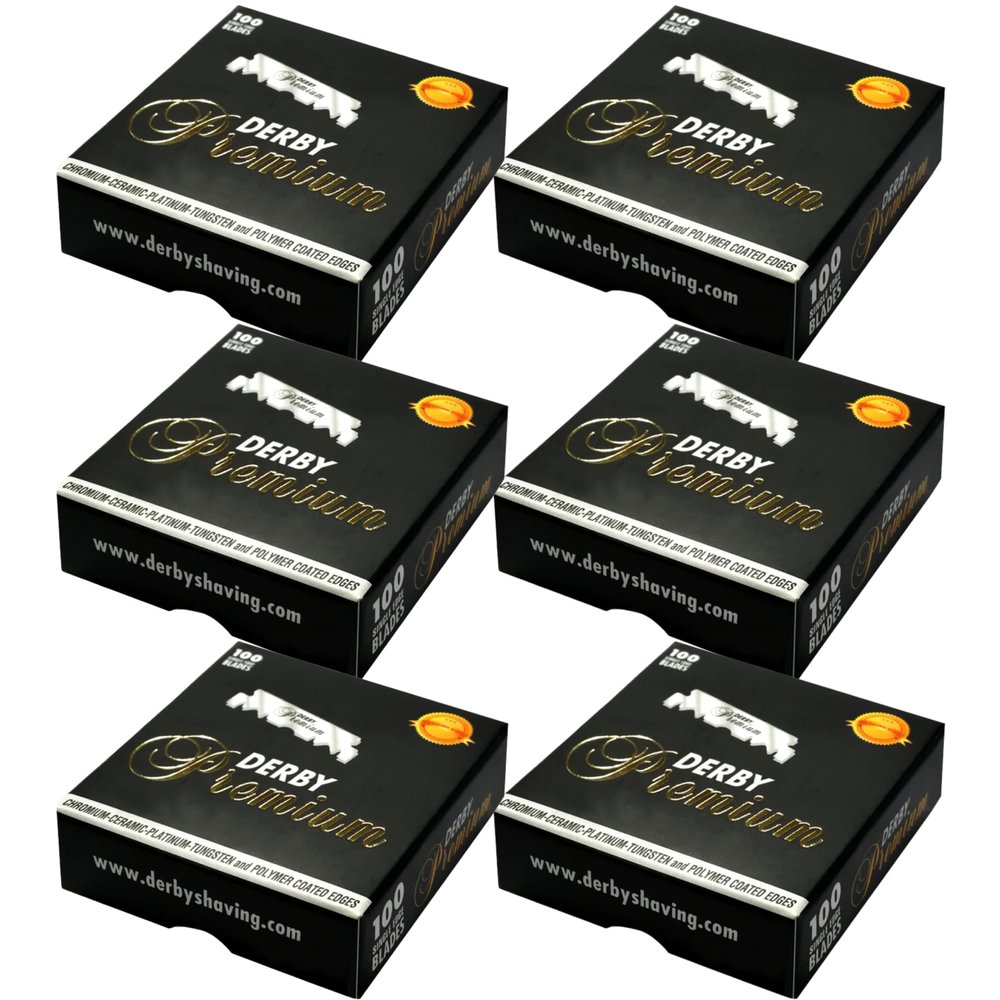 Derby Premium Single Edge Razor Blades for straight razor (600)