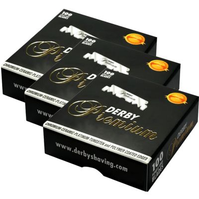 Derby Premium Single Edge Razor Blades for straight razor (300)