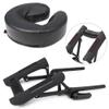 Master Massage Deluxe Adjustable Ergonomic Dream Face Cradle and Universal Face Cushion -Face Pillow Set - Massage Table-Massage Chair Headrest Platform Set (Black) view 2