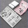 26 Pcs Manicure Set Stainless Steel Nail Clippers Cuticle Nipper Pedicure Care Tool Dead Skin Scissor Cleaning Grooming,Pink view 4