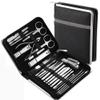 26 Pcs Manicure Set Stainless Steel Nail Clippers Cuticle Nipper Pedicure Care Tool Dead Skin Scissor Cleaning Grooming,Black view 1