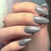 CEWEWP Silvery Glitter Press on Nails Medium Almond Shape Acrylic Fake Nails with Salon UV Finish Sparkling Gel Nails Press ons Glossy Flash Glue on Nails Medium False Nails with Designs for 24Pcs view 1