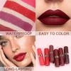 6 Pcs Nude Pink Dark Red Purple Wine Red Plum Matte Lipstick Set for Women Long Lasting Waterproof Moisturizing Lipsticks for Older Women 24 Hours Lip Stick Lip Stain Makeup Gift Kit,Lip Makeup Vegan view 4