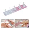 cdar Magnetic Nail Display Stand Fingernail Rest 1 Set Holder with Gradient Color Base Professional Diy Manicure Reusable Art Practice Pink A view 3