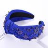 boderier Hanukkah Headband Blue Rhinestone Star of David Headband Crystal Jeweled Knotted Hanukkah Jewish Holiday Hair Accessories (Rhinestone Star of David) view 3