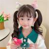 10 PCS Cute Stuffed Bunny Hair Clips Elastic Plush Animal Rabbit Scrunchies Bunny Ponytail Holders Hair Band Hair Accessories for Women Girls view 3