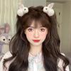 10 PCS Cute Stuffed Bunny Hair Clips Elastic Plush Animal Rabbit Scrunchies Bunny Ponytail Holders Hair Band Hair Accessories for Women Girls view 4