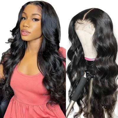 Wigs Body Wave 13x6 Lace Front Human Hair Wigs for Black Women, HD Transparent Lace Frontal Wig 14-40 Inch Remy Hair Curly Lace Wig for Daily Party (Color : 13X6 HD lace wig, Size : 38inches)