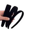 AUDTOPE Black Velvet Padded Headbands for Women, Soft Simple Headband for Girls and Teens, Plain No Teeth Thick Hoops Hair Accessories view 1