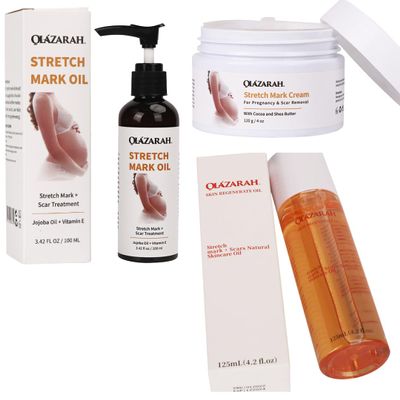 Skin Aglow Regenerate Body Oil Serum Vit. E Infused(4 Fl.oz), Stretch Mark Oil Jojoba Oil Infused(3 Fl. oz) , Anti-Stretch Marks Cream(4 Fl. oz) | Hydrating Formula for Firm & Smooth Skin