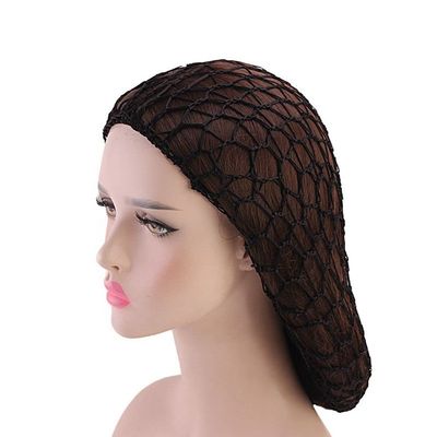 NinthAvenue Basics Mesh Hair Net Rayon Head Bands Crochet Hair Nets Snood Thick Short Long Women Hairnet Hair Accessories for Women Girls(black)