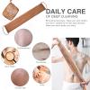 3 Pcs African net Sponge washcloth for exfoliating Body Scrubber Shower Essentials African net Bath sponges Bathing Shower Cloth kit for face, Back view 2