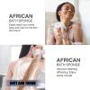 3 Pcs African net Sponge washcloth for exfoliating Body Scrubber Shower Essentials African net Bath sponges Bathing Shower Cloth kit for face, Back view 4