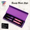 Zane L.A. Nano Fiber Tip Professional Eyelash Extension Tweezers, made with Japanese Stainless Steel, Unique Heart Design (Pink and Purple) view 2
