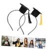 Homoyoyo 2pcs Graduation Headdress Adorable Hairbands Tassels for Party Decorations Comfortable Lightweight for Graduates of All Ages view 3