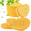 50-Count Compressed Facial Sponges for Estheticians- 100% Natural Cellulose Face Sponge Spa Sponges for Face Cleansing, Massage, Pore Exfoliating, Mask, Makeup Removal (Love-Yellow) view 1