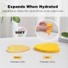 50-Count Compressed Facial Sponges for Estheticians- 100% Natural Cellulose Face Sponge Spa Sponges for Face Cleansing, Massage, Pore Exfoliating, Mask, Makeup Removal (Love-Yellow) view 4