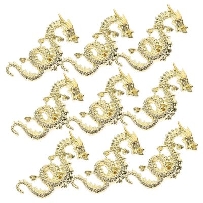 COOPHYA 10pcs Nail Gems Nail Charms for Nails Zodiac Nail Charms Gold Rhinestone Trim Nails Gems Nails Dragon Jewelry Nail Art Stickers Womens Nail Charms Gold Trim Animal Alloy China 3D