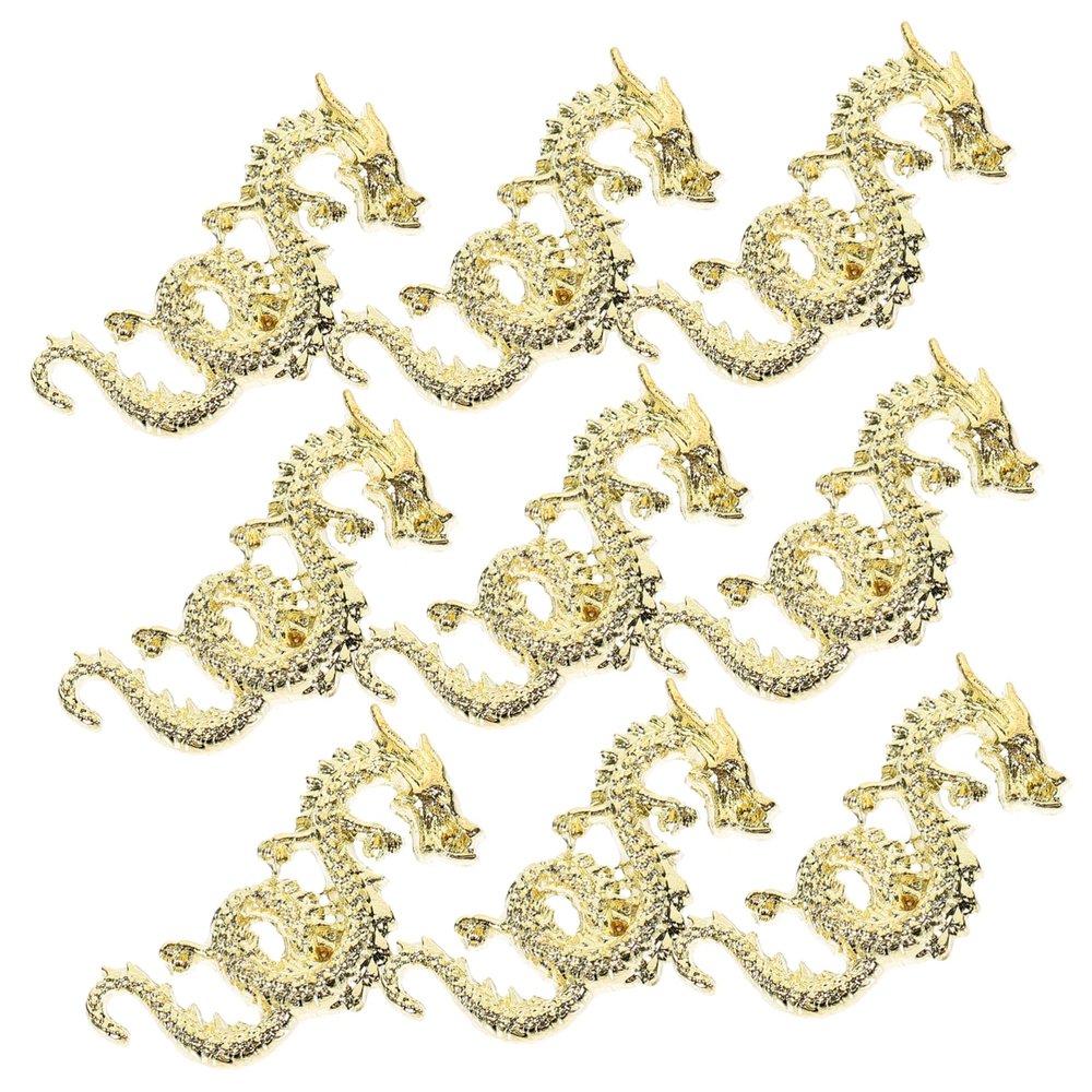 COOPHYA 10pcs Nail Gems Nail Charms for Nails Zodiac Nail Charms Gold Rhinestone Trim Nails Gems Nails Dragon Jewelry Nail Art Stickers Womens Nail Charms Gold Trim Animal Alloy China 3D