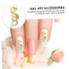 COOPHYA 10pcs Nail Gems Nail Charms for Nails Zodiac Nail Charms Gold Rhinestone Trim Nails Gems Nails Dragon Jewelry Nail Art Stickers Womens Nail Charms Gold Trim Animal Alloy China 3D view 2