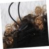 Amosfun 3pcs Caterpillar Wig Fake Hair Bun Clip Hairball Head Accessory for Women Lady Girls view 2