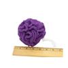 100% Cotton | Body Shower Pouf | Black Currant | Medium Purple with white center view 2