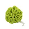 100% Cotton | Body Shower Pouf | Hot Green | Bright Green with white center view 1