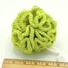 100% Cotton | Body Shower Pouf | Hot Green | Bright Green with white center view 2