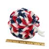 100% Cotton | Body Shower Pouf | Patriotic | Red, White and Blue with white center view 2