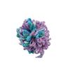 100% Cotton | Body Shower Loopy Pouf | Beach Ball and Lavender | Half Lavender and Half variegate blue, white lavender view 2
