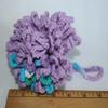 100% Cotton | Body Shower Loopy Pouf | Beach Ball and Lavender | Half Lavender and Half variegate blue, white lavender view 3
