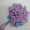 100% Cotton | Body Shower Loopy Pouf | Beach Ball and Lavender | Half Lavender and Half variegate blue, white lavender view 4