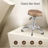 Round Rolling Stool Swivel with Wheels Adjustable Height Seat Multi-Purpose Heavy Duty Wide Seat Drafting Stool Chair for Office Salon Massage Spa Medical Tattoo Beauty (Black) view 3
