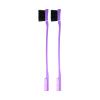 2 double headed eyebrow brushes, makeup and eyebrow trimming tools, eyebrow combs, black soft haired eyebrow combs (purple) view 1