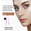 2 double headed eyebrow brushes, makeup and eyebrow trimming tools, eyebrow combs, black soft haired eyebrow combs (purple) view 2
