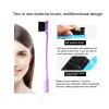 2 double headed eyebrow brushes, makeup and eyebrow trimming tools, eyebrow combs, black soft haired eyebrow combs (purple) view 3