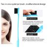 2 double headed eyebrow brushes, makeup and eyebrow trimming tools, eyebrow combs, black soft haired eyebrow combs (Blue) view 3