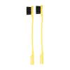 2 double headed eyebrow brushes, makeup and eyebrow trimming tools, eyebrow combs, black soft haired eyebrow combs (yellow) view 1