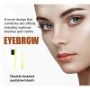 2 double headed eyebrow brushes, makeup and eyebrow trimming tools, eyebrow combs, black soft haired eyebrow combs (yellow) view 2