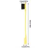 2 double headed eyebrow brushes, makeup and eyebrow trimming tools, eyebrow combs, black soft haired eyebrow combs (yellow) view 4