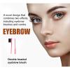 2 double headed eyebrow brushes, makeup and eyebrow trimming tools, eyebrow combs, black soft haired eyebrow combs (pink) view 2