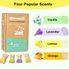 flowcheer Hand Soap Starter Set 1 Refillable CrystalClear Glass Foaming Hand Soap Dispenser + 4 Scented Soap Refill Tablets, 4 x 9 Fl oz,Soap Pump for Bathroom Kitchen Countertop view 2