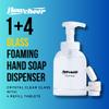 flowcheer Hand Soap Starter Set 1 Refillable CrystalClear Glass Foaming Hand Soap Dispenser + 4 Scented Soap Refill Tablets, 4 x 9 Fl oz,Soap Pump for Bathroom Kitchen Countertop view 3