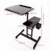 FURNITLEG Tattoos Workstation Double Countertops Iron Work Station Large Mobile Tables with 4 Wheels Display Stands Tray Desk Table Drawing Equipment Supply Height 65-95cm Adjustable Black view 2