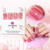 ELEVENAIL Glossy Shiny Peach Red Press On Nails Round Short Nails Salon Women Girls Manicure Glitter Gel Nail Art Tips Fake Nals Reusable Acrylic False Nails Glue On Nails view 2