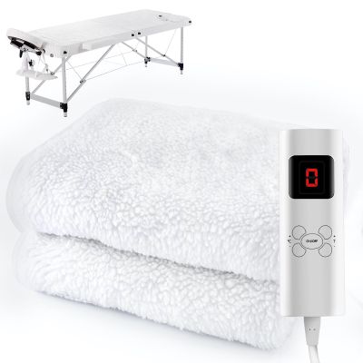 Massage Table Heating Pads Heated Massage Table Warmer 9 Heat Settings Professional SPA Bed Warmer (71" x 30"), Digital Heat Control Pad Electric Heating Pad, w/Overheat Protection White