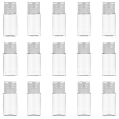 BFLCTTBD 15pcs 10ml Travel Size Empty Plastic Sample Bottle Container Flip Cap Small Liquid Bottles For Airplane Cosmetic Makeup Containers